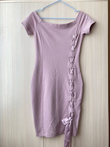 фиолетовое платье на свадьбу: Вечернее платье, Средняя модель, Без рукавов, S (EU 36)
