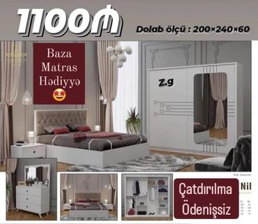 ikinci əl carpaylar: *Yataq Dəsti 💫 1100Azn* 💫Material:Rusiya istehsalı Laminat 18/lik