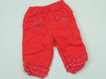 spodnie czerwone w kratę: Niemowlęce spodnie materiałowe, 3-6 m, 62-68 cm, stan - Bardzo dobry