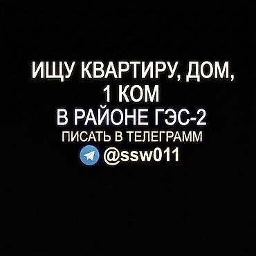 15 кв: Ищу 1‑комнатную квартиру в районе ГЭС‑2. Связь: писать в Telegram — — 1