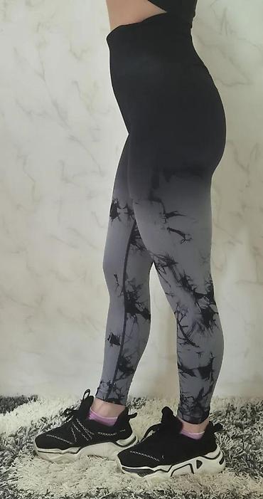 Helanke, biciklistički šortsevi: Ženske sportske helanke – visoki struk, bez šavova, elastične - — 3