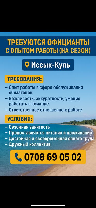 водитель на авто компании: Требуется Официант Менее года опыта, Оплата Дважды в месяц