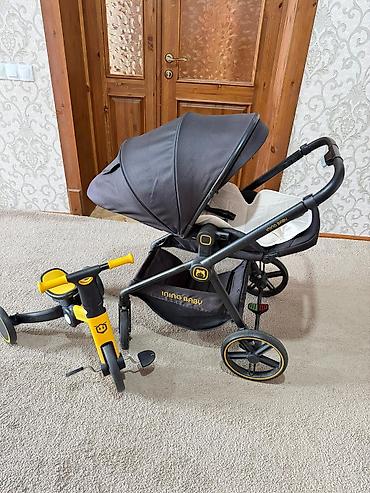 soft shell: Коляска прогулочная INING BABY + детский беговел/велобеговел — 1
