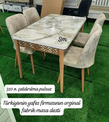 gaming chair: Mətbəx üçün, Yeni, Açılan, Dördbucaq masa, 4 stul, Türkiyə