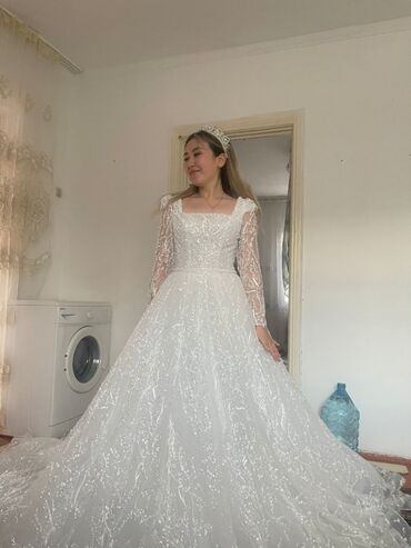 магазин платьев бишкек: Продаю срочно свадебное платье одевали один раз только