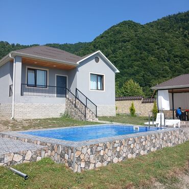 bakıxanovda kirayə ev: 90 м², 3 комнаты, С бассейном, Газ, Электричество, Водопровод