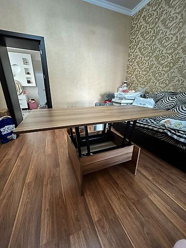 Mebel: Qonaq masası, İşlənmiş, Açılan, Taxta, Kvadrat masa — 3