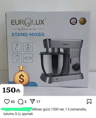 Divanlar: Əl mikser, Eurolux, Yeni