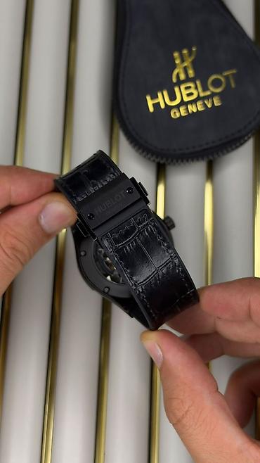 gunus saat: Yeni, Qol saatı, Hublot, rəng - Qara — 8