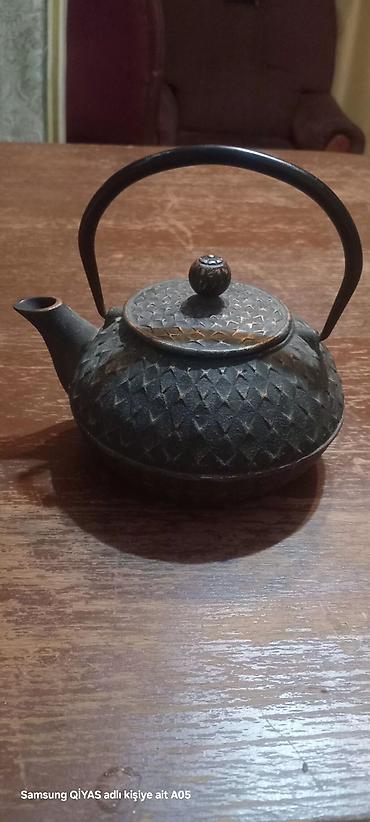 набор для рисования в баку: Dəmir çaydan/çaynik - Material: tökmə dəmir - Rəng: tünd boz-qara — 2