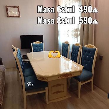 stol stul iwlenmiw: Masa ve oturacaq rəng seçimi var — 1
