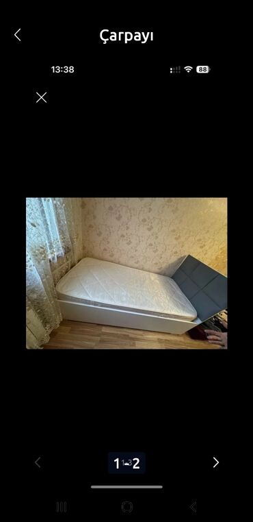 двухъярусная кровать машина: Təknəfərlik çarpayı, Bazalı, Matras ilə, Siyirməsiz