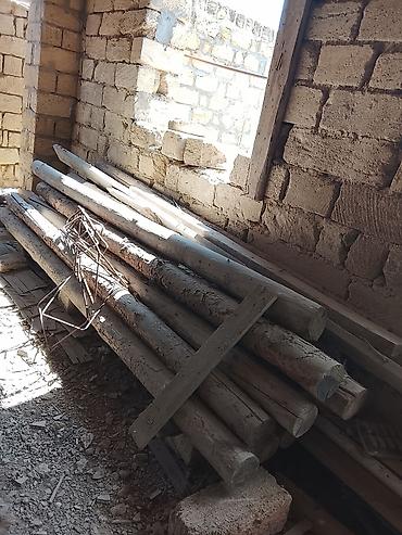 salban: Taxta dirəklər və şalbanlar - Material: təbii ağac (diametrlər — 1