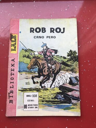 komplet knjiga za 8 razred cena: Biblioteka Lale 108 - Rob Roj - Crno pero