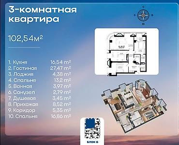 жк монблан: Строится, Элитка, 1 комната, 55 м² — 4