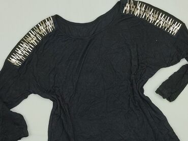 czarne bluzki hiszpanki długi rekaw: Блуза жіноча, S, стан - Дуже гарний