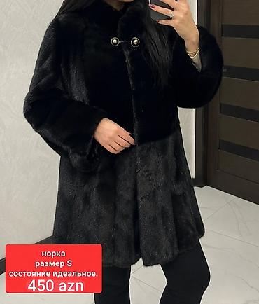 норка: - Norka kürk - Rəng: qara - Ölçü: S - Model: qısa/orta uzunluqda — 1
