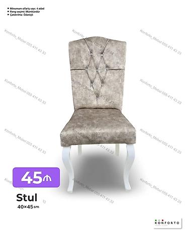 Stul – 40×45 sm - Yumşaq parça üzlüklə, romb tikişli və dekorativ lalafo.az -da Stul – 40×45 sm - Yumşaq parça üzlüklə, romb tikişli və dekorativ