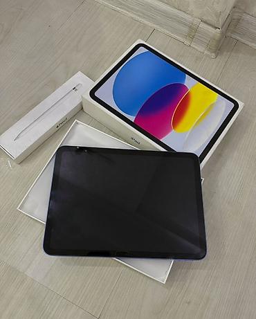 apple pencil 1: IPad в синем цвете с оригинальной коробкой и Apple Pencil. Планшет — 1