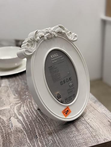 Декор и интерьер: Фоторамка IKEA KVILL, овальная. - Размер для фото: 13×18 см (). - — 1