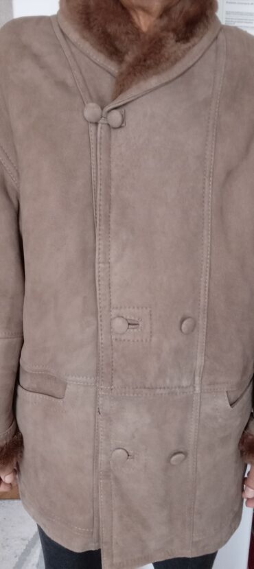 куплю дубленку мужскую: Куртка 2XL (EU 44), цвет - Бежевый