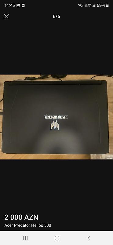 oyun kon: Acer Predator Helios 500 (Model: PH517-51) - Ekran: 17.3", Full HD — 1