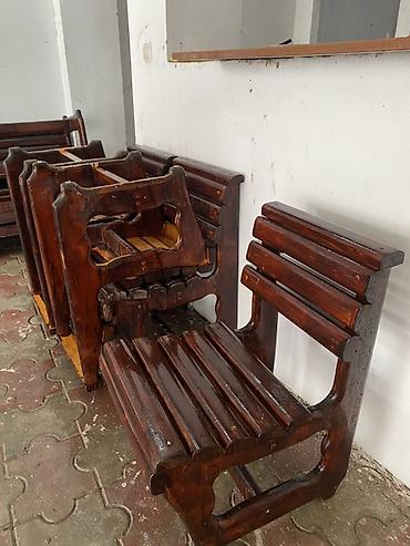 bağ stulları: Taxta (ağac) bağ-mebel dəsti - Material: bərk ağacdan hazırlanmış — 10