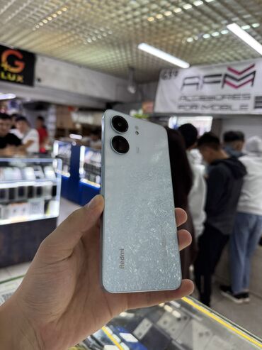 Техника и электроника: Redmi, Redmi 13C, Б/у, 128 ГБ, цвет - Голубой, 2 SIM