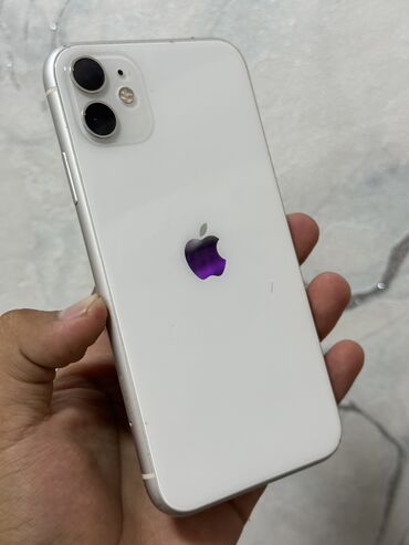 телефоны бу айфон: IPhone 11, Б/у, 128 ГБ, Белый, Защитное стекло, Чехол, 62 %