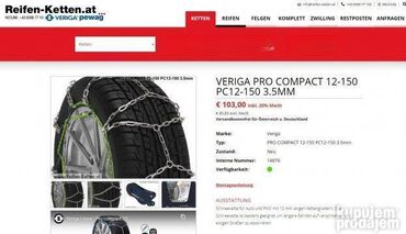 Auto oprema: *** AKCIJA *** 0200 Kvalitetni lanci za sneg 14 - 16 cola; Veriga Pro — 1