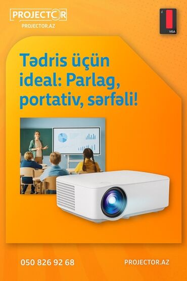 Proyektorlar: İşlənmiş Portativ Proyektor Ünvandan götürmə, Pulsuz çatdırılma, Ödənişli çatdırılma — 5