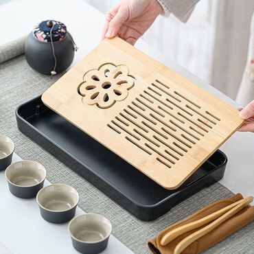 Наборы посуды: Набор посуды для чайных церемоний в походном кейсе. • Кейс, серый — 3