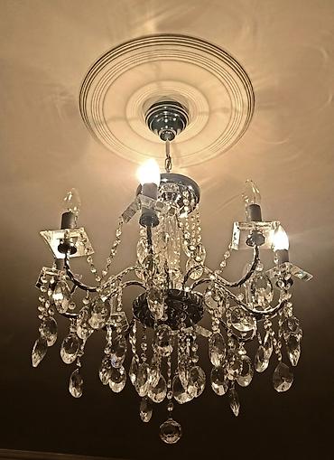 Çılçıraq, 8 lampa, Xrustal