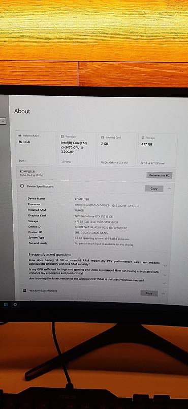xiaomi planset: I5 3470 16 ram 512 ssd lexar 100 % gtx 950 2gb 500 vat psu 24 inch 75 — 2