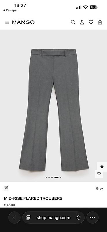 zara mango: Брюки Mango Mid-Rise Flared Trousers - Модель: классические — 3