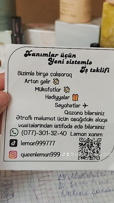 busi: Salam mən ORİFLAME şirketinde çalişiram. kimler menimle birlikde — 1