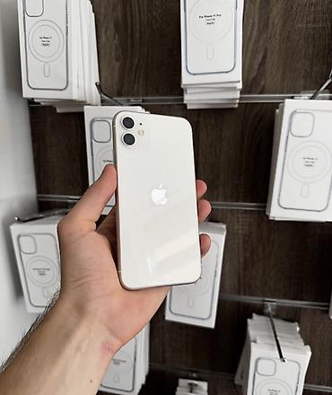 iphoni 11: IPhone 11, 128 GB, Ağ, Zəmanət, Simsiz şarj, Face ID — 1