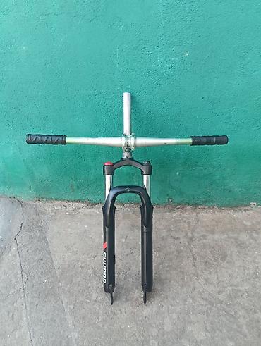 Велозапчасти: Вилка пружинно-эластомерная для горного/городского велосипеда + руль с — 1