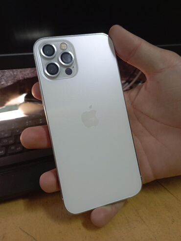 телефон авто: IPhone 12 Pro, Колдонулган, 128 ГБ, Күмүш, Каптама, 100 %
