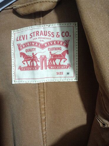 джинсовая куртка новый: Levi Strauss & Co. kişi üst geyimi – işçi üslublu kətan/canvas