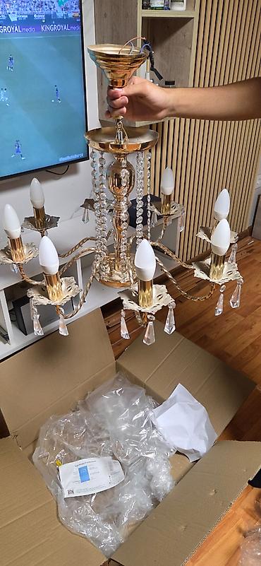bag isiqlari: Çılçıraq, 8 lampa, Şüşə — 2