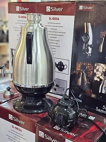 Samovarlar: Elektrikli samovar silver model: sl-0056 elektri̇k semaver 5l — 3