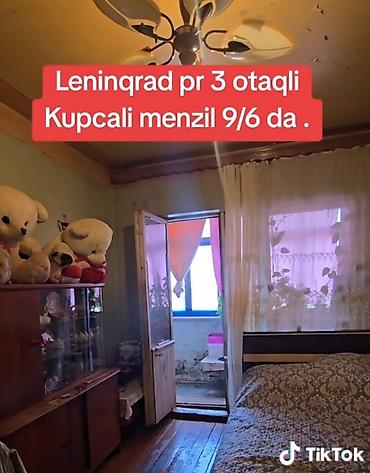 2 mərtəbə ev: Leninqrad layihəli 3 otaqlı mənzil – kupçalı 9 mərtəbəli binanın 6-cı — 3