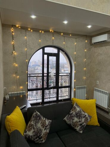 суточный квартира торговый центр ала арча: 1 комната, Душевая кабина, Постельное белье, Кондиционер