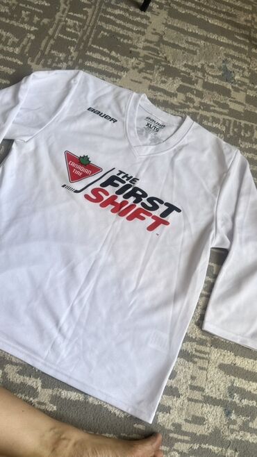 форма фудбольный: Хоккейная тренировочная джерси Bauer “The First Shift” - Цвет: белый