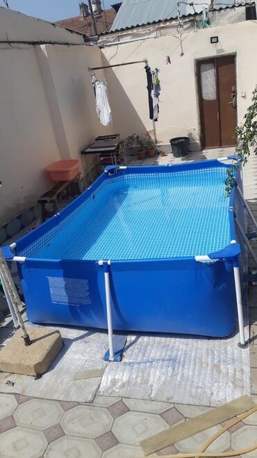 skimmer tipli hovuz: Intex baseyni super veziyyetdedi 2×3metre.4_5 nefer rahat