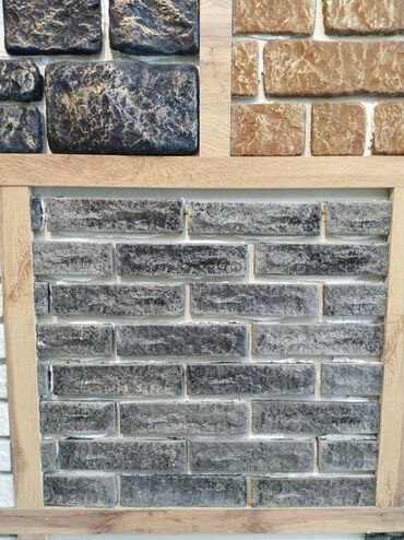 kafeli: Dekorativ daş və kərpic fakturalı fasad/divar panelləri - Material