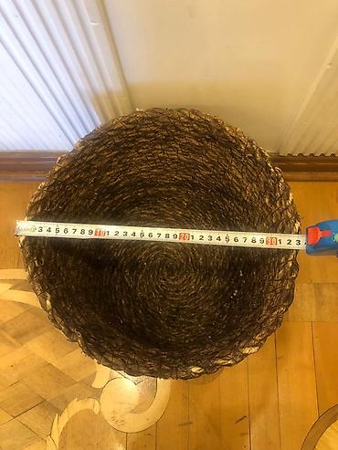 Sandıqlar: Təbii lifdən hörülmüş dekorativ səbət - Material: təbii lif/hasır — 3