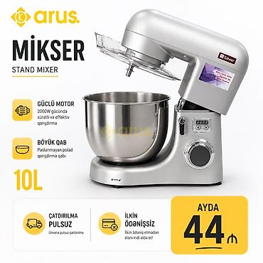 silver soba: Arus Stand Mixer – 10L - Güclü motor: 2000W güc ilə sürətli və — 1