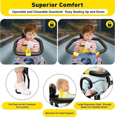 Dodaci za bicikl: Dečije sedište za bicikl – prednji nosač - Namenjeno za uzrast od 8 — 7